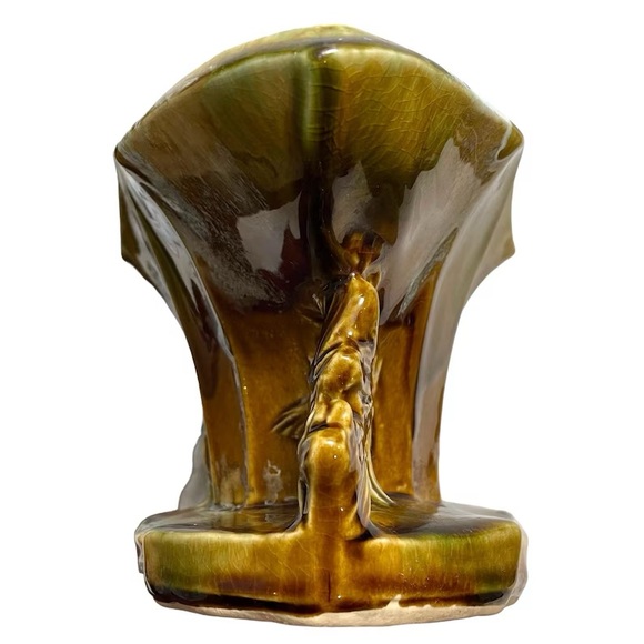 Vintage 1950s McCoy Large Lotus Centerpiece Pottery Planter - Flower Form Vase - Picture 2 of 10